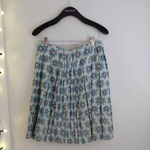 Vera Wang Lavender Label Floral Pleated Skirt Girly Feminine Light Academia